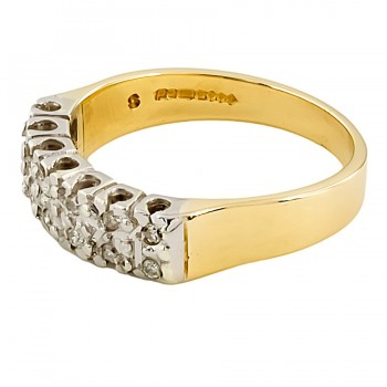 9ct gold Diamond Band Ring Ring size P